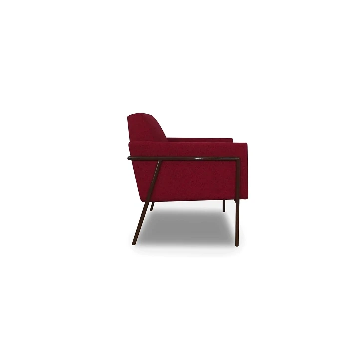 Flannel Dining Chair With Metal Legs